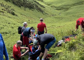 Elderly man rescued after backwards rolling 75 metres down Lake District fell