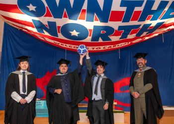 Backing the Blues: Double celebration for University of Cumbria graduates