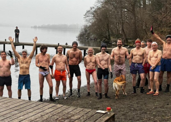 Lake District’s Blue Mind Men brave icy Windermere to improve mental health