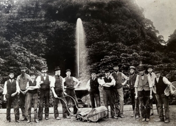 Forgotten photo recreated by Holker Hall staff ahead of gardening event