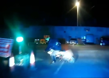 Biker banned from roads after failing to stop for police