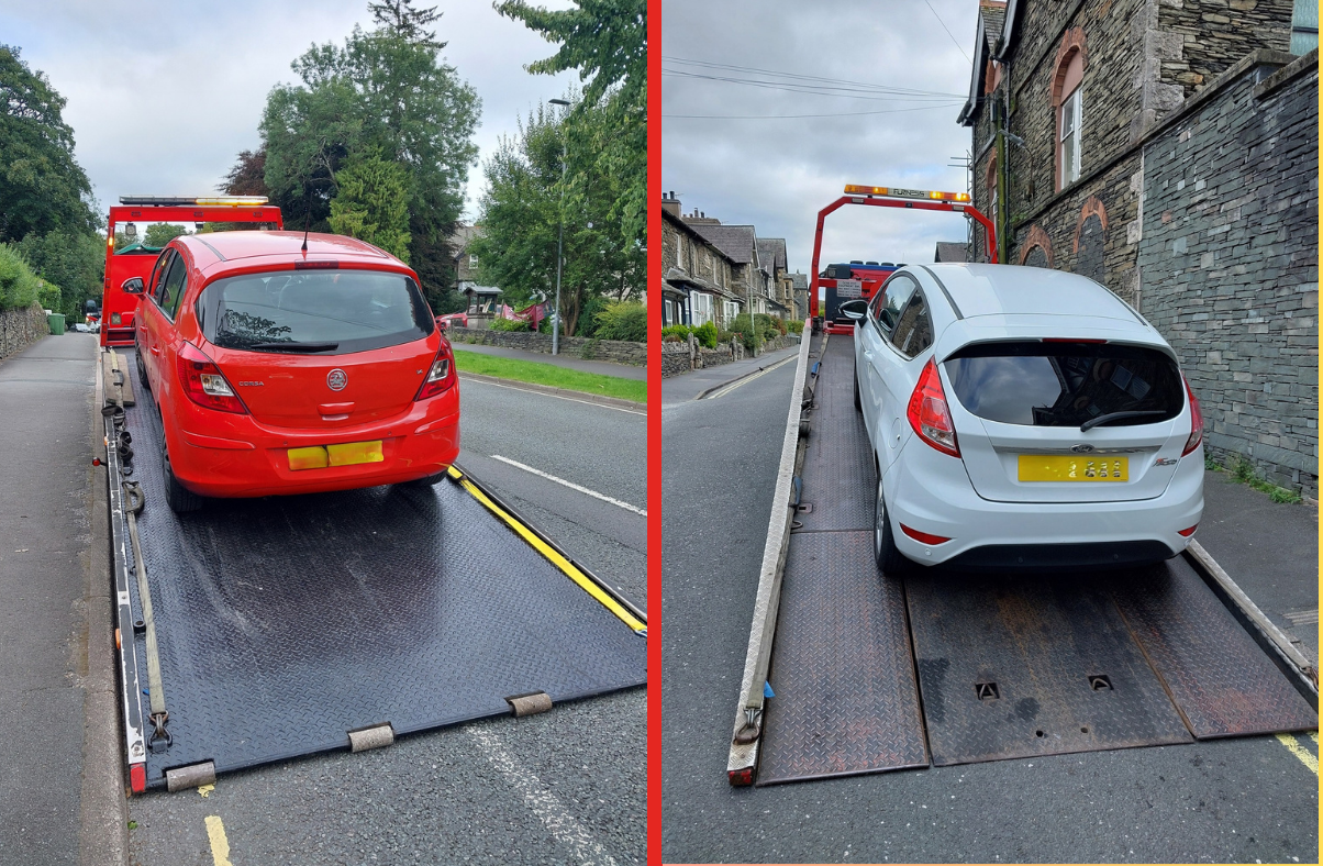 A tale of two halves: Pair of unlicensed drivers have cars seized in same day in Windermere