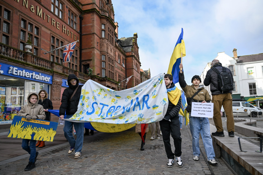 100 people gather for Ukraine vigil in Carlisle