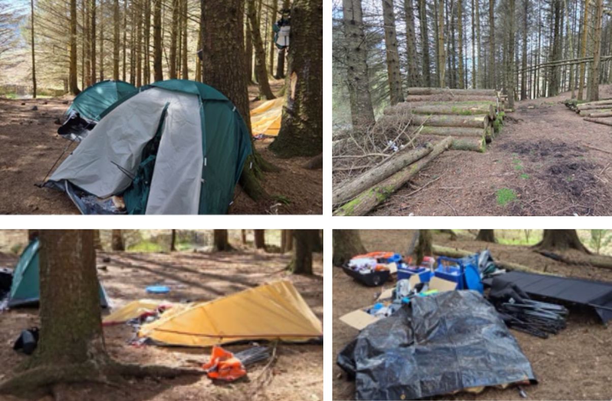 Fly-campers leave tents and rubbish at Lake District beauty spot