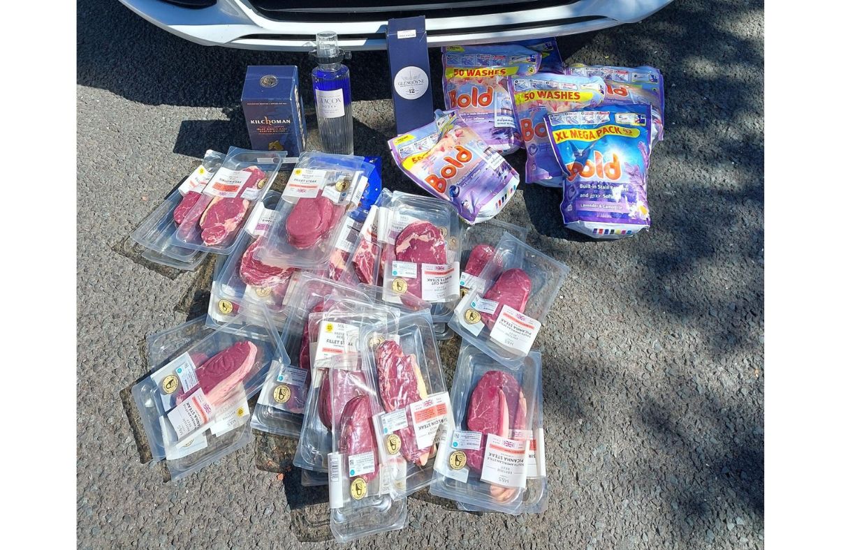 28 steaks and six bags of washing tablets taken from Penrith town centre store