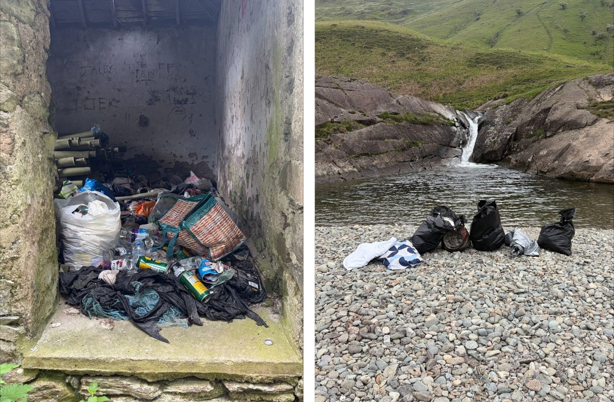 Mountain of rubbish left at Lake District beauty spot