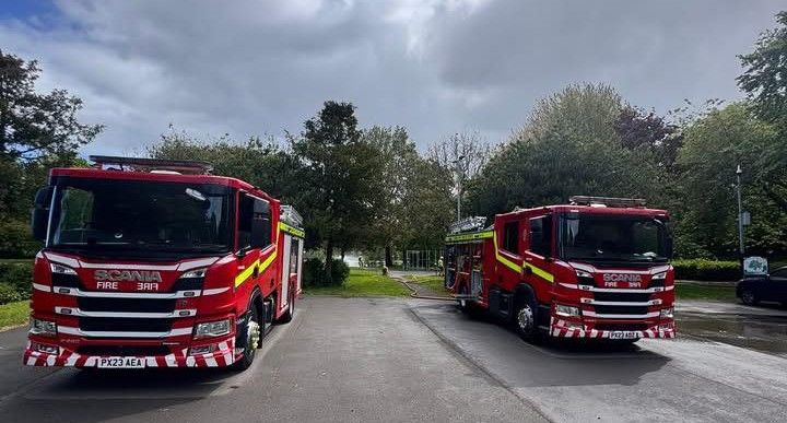Multiple crews tackle large wildfire at RAF Spadeadam site