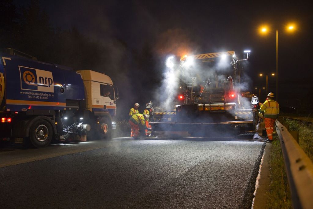 Overnight resurfacing work to start on A66 next week
