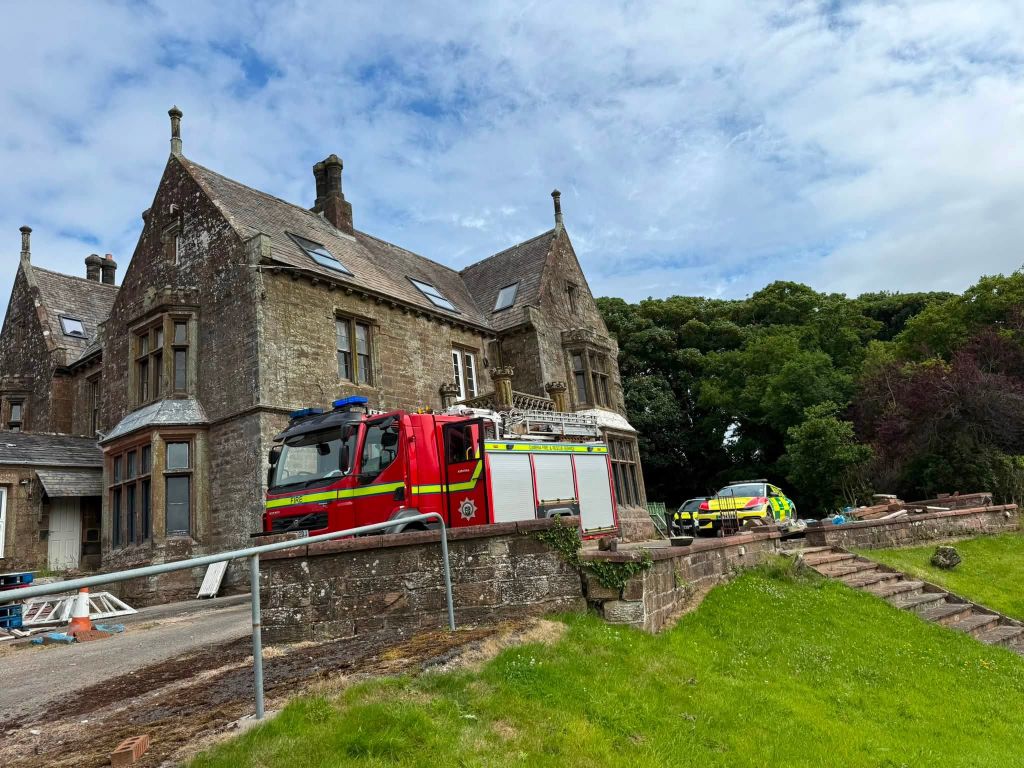 Person airlifted to hospital with burns after A596 car fire