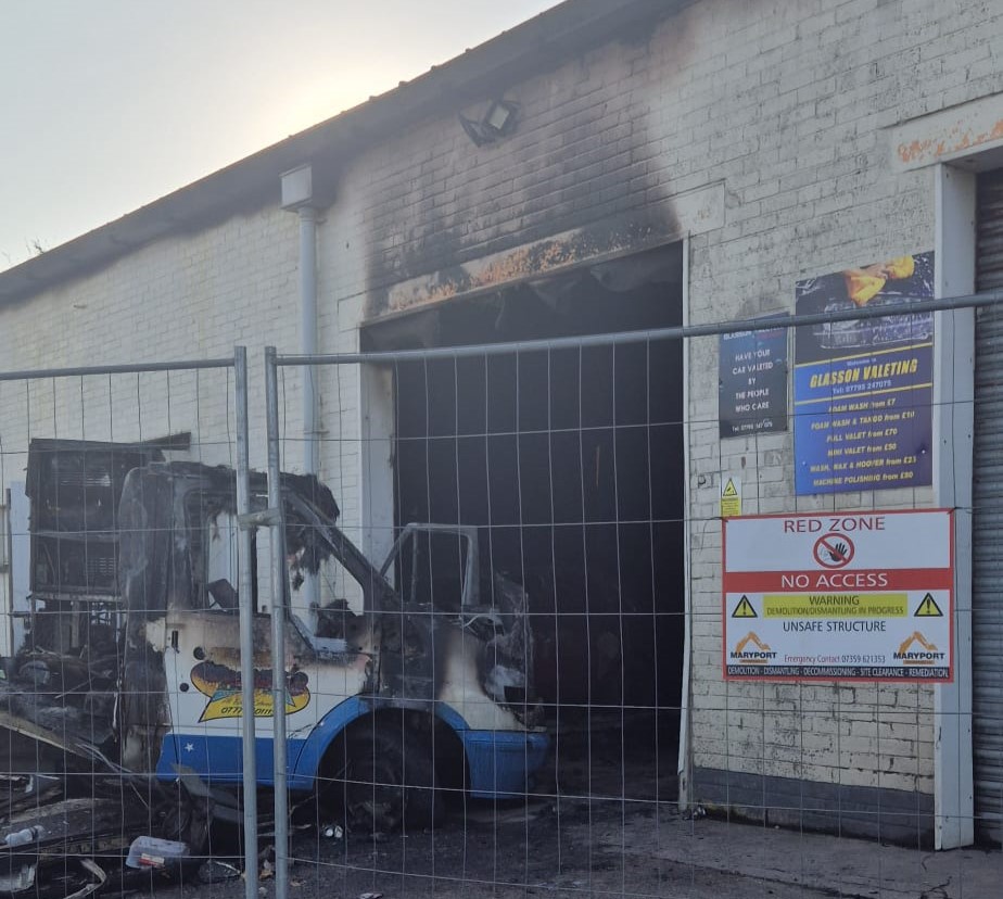 Firefighters tackle blaze on Maryport industrial estate