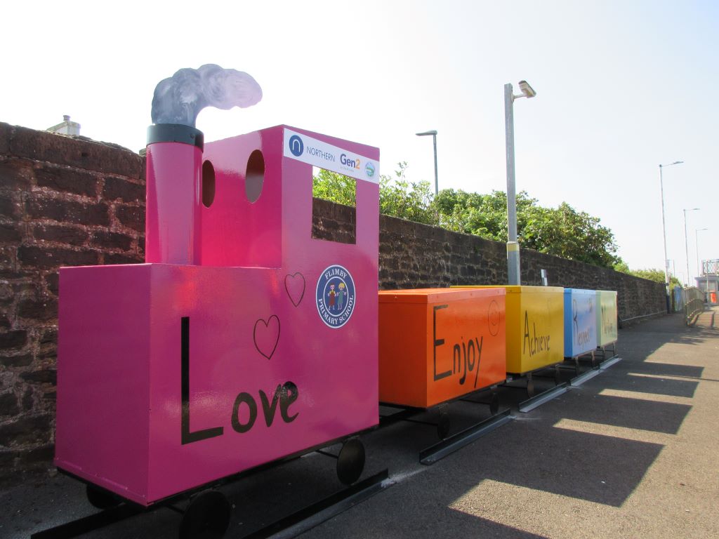 New train arrives at West Cumbrian village railway station
