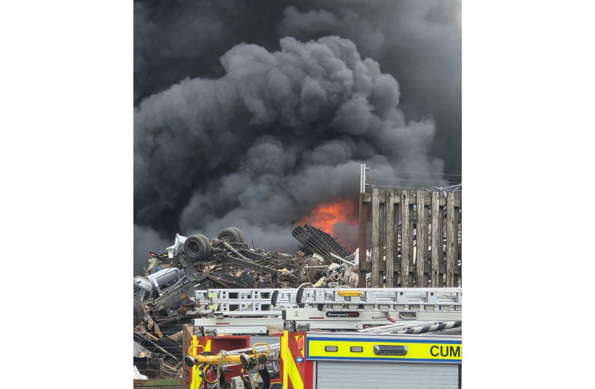 Lithium battery likely cause of Workington scrapyard fire