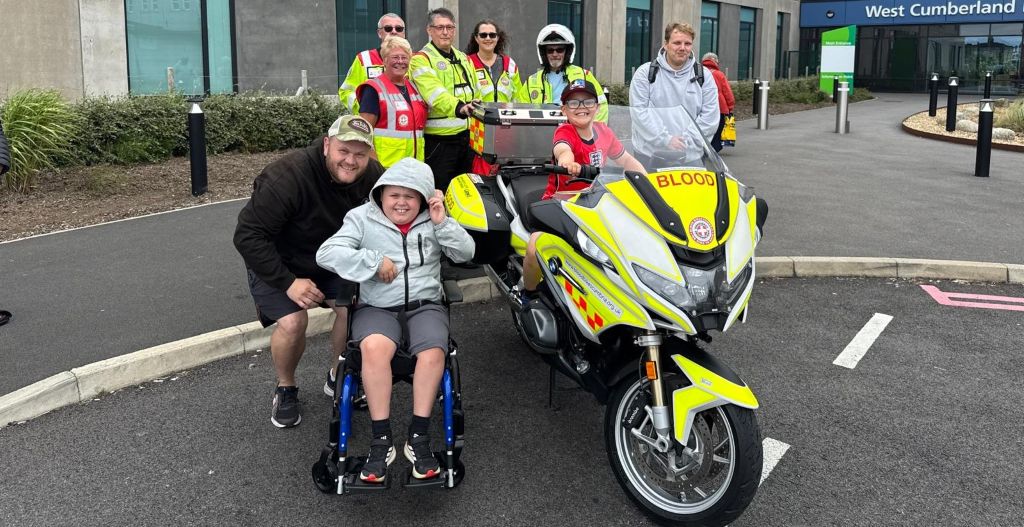 Seven-year-old raises over £2,200 for Blood Bikes Cumbria