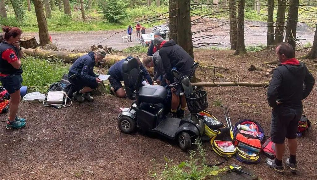 Man, 80, rescued after falling from mobility scooter in Lake District forest