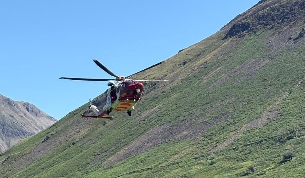 Walkers rescued after running out of water on Lake District mountain